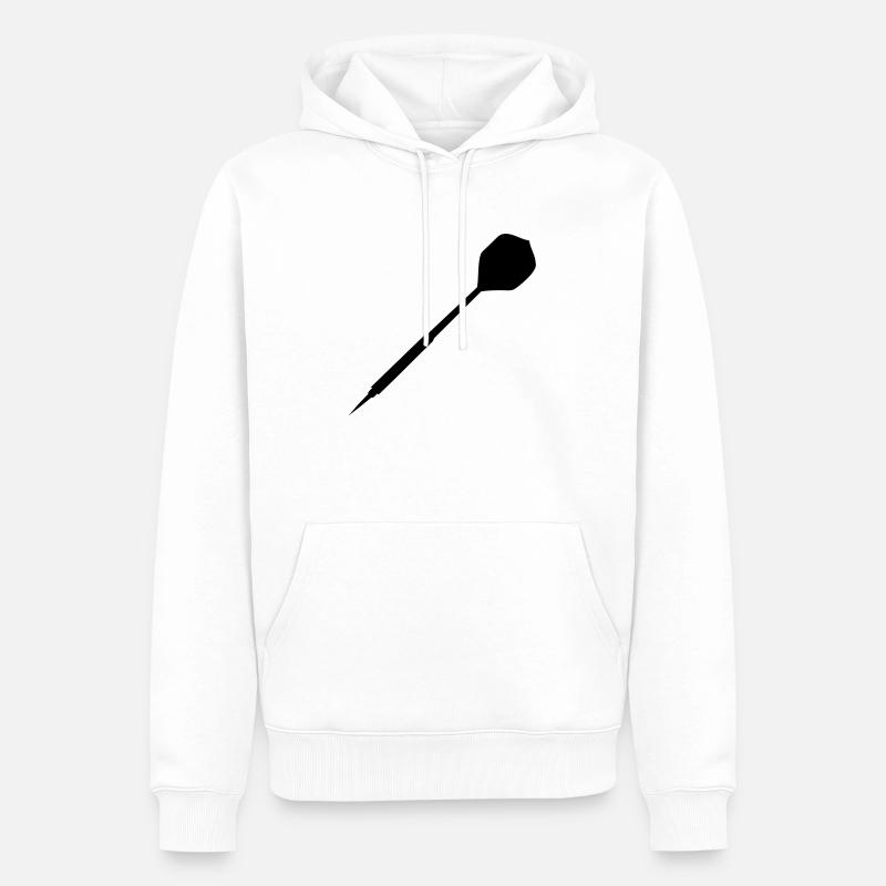 dart - Männer Premium Bio Hoodie - Weiß