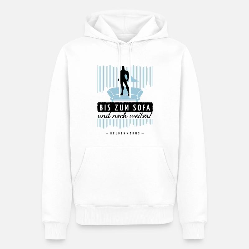 HELD - SOFA - Männer Premium Bio Hoodie - Weiß