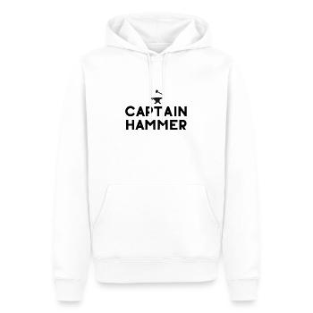 Captain Hammer - Men’s Premium Organic Hoodie - white - Front - Nico (187cm)