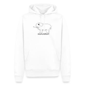 Masturbifant - Men’s Premium Organic Hoodie - white - Front - Nico (187cm)
