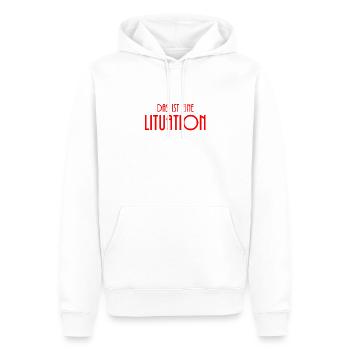 Das ist eine Lituation Lit Toll Schön Super Gut - Männer Premium Bio Hoodie - Weiß - Vorne - Nico (187cm)