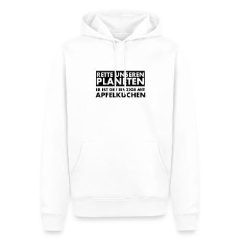 Rette unseren Planeten. Er ist der Einzige mit... - Männer Premium Bio Hoodie - Weiß - Vorne - Nico (187cm)