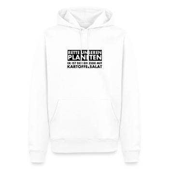 Sauvez notre planète. Il est le seul à avoir... - Sweat à capuche Premium bio Homme - blanc - Devant - Nico (187cm)