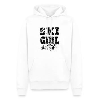 Ski Girl - Sweat à capuche Premium bio Homme - blanc - Devant - Nico (187cm)
