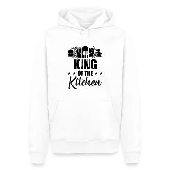 king of the kitchen - Men’s Premium Organic Hoodie - white - Front - Nico (187cm)