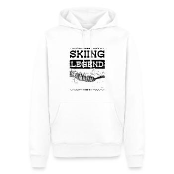 Légende du ski - Sweat à capuche Premium bio Homme - blanc - Devant - Nico (187cm)