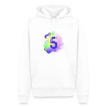 5 Nombre d’objets blob - Sweat à capuche Premium bio Homme - blanc - Devant - Nico (187cm)