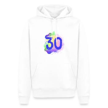 30 Nombre d’objets blob - Sweat à capuche Premium bio Homme - blanc - Devant - Nico (187cm)