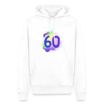 60 Nombre d’objets blob - Sweat à capuche Premium bio Homme - blanc - Devant - Nico (187cm)