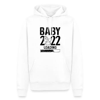 chargement bébé 2022 - Sweat à capuche Premium bio Homme - blanc - Devant - Nico (187cm)