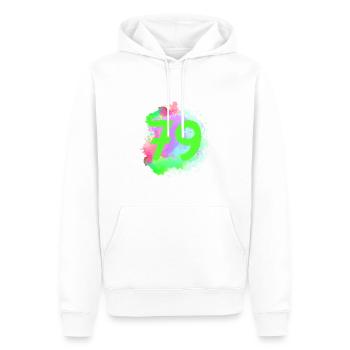 79 Nombre d’objets blob - Sweat à capuche Premium bio Homme - blanc - Devant - Nico (187cm)