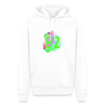 82 Nombre d’objets blob - Sweat à capuche Premium bio Homme - blanc - Devant - Nico (187cm)