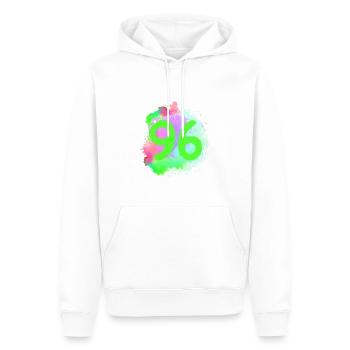 96 Nombre d’objets blob - Sweat à capuche Premium bio Homme - blanc - Devant - Nico (187cm)