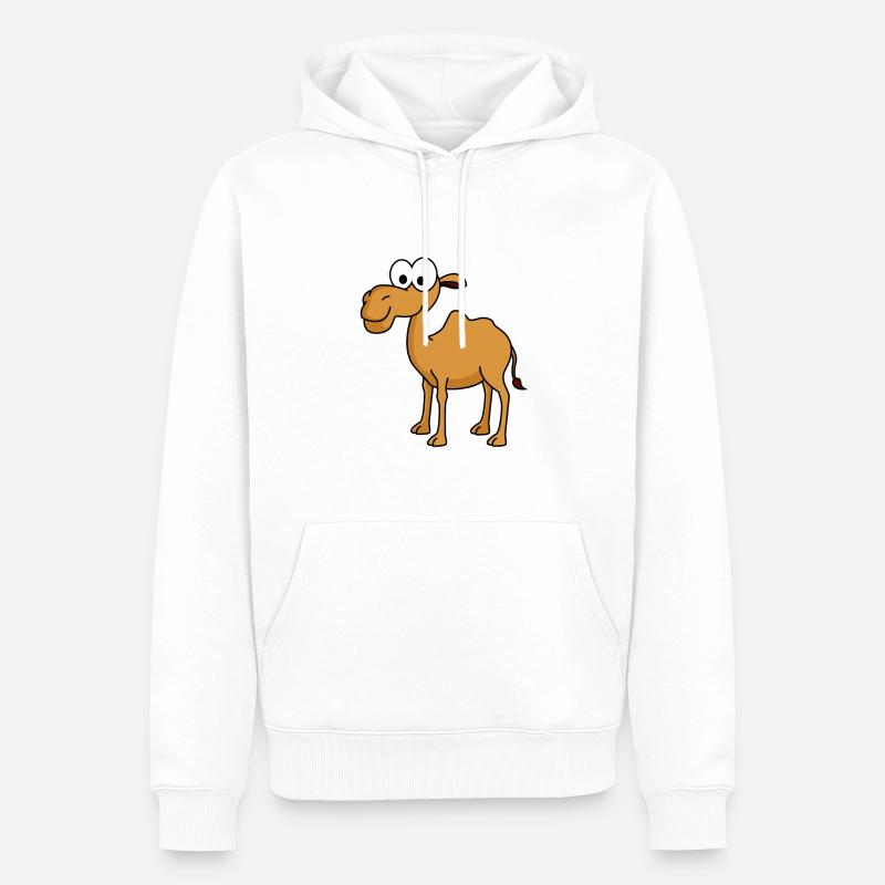 Camel Comic - Sweat à capuche Premium bio Homme - blanc