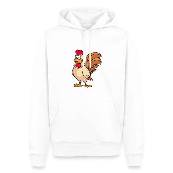 Hahn Comic Tier - Männer Premium Bio Hoodie - Weiß - Vorne - Nico (187cm)