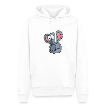 Koala Comic Tier - Männer Premium Bio Hoodie - Weiß - Vorne - Nico (187cm)
