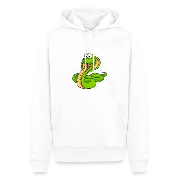 Snake Cobra Comic Animal - Men’s Premium Organic Hoodie - white - Front - Nico (187cm)