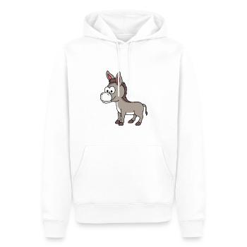 Esel Comic Tier - Männer Premium Bio Hoodie - Weiß - Vorne - Nico (187cm)