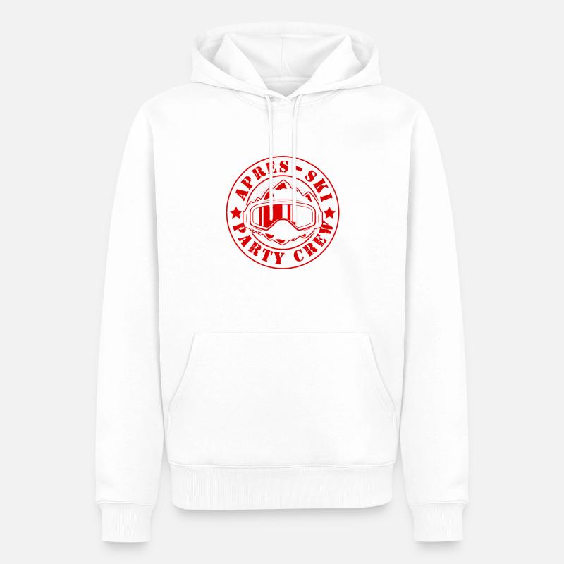 Apres Ski Crew - Sweat à capuche Premium bio Homme - blanc