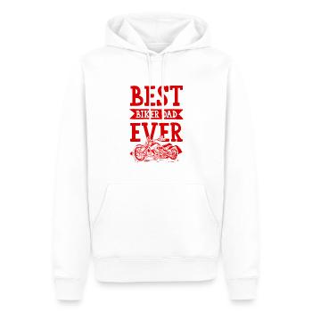 Biker Dad - Men’s Premium Organic Hoodie - white - Front - Nico (187cm)