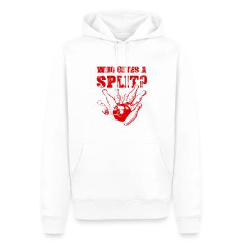 Bowling Split - Männer Premium Bio Hoodie - Weiß - Vorne - Nico (187cm)