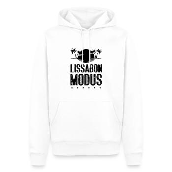 Lissabon Modus - Männer Premium Bio Hoodie - Weiß - Vorne - Nico (187cm)