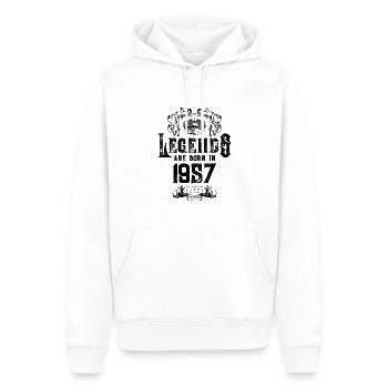1957 legends geburtstag - Männer Premium Bio Hoodie - Weiß - Vorne - Nico (187cm)