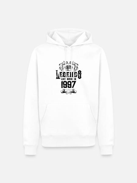 1997 legends birthday - Men’s Premium Organic Hoodie - white