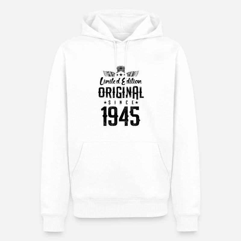 1945 limited edition - Männer Premium Bio Hoodie - Weiß