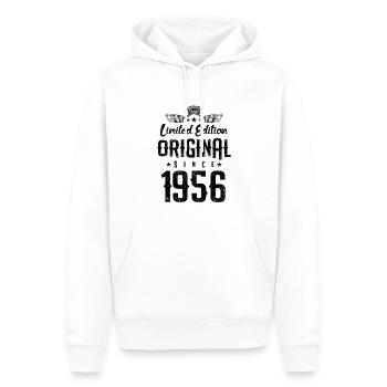Édition limitée 1956 - Sweat à capuche Premium bio Homme - blanc - Devant - Nico (187cm)