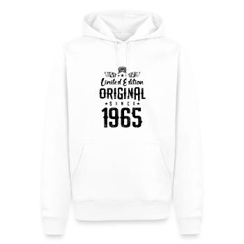 Édition limitée 1965 - Sweat à capuche Premium bio Homme - blanc - Devant - Nico (187cm)