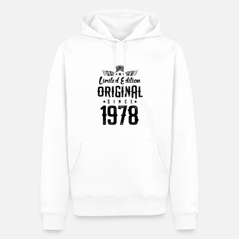 Édition limitée 1978 - Sweat à capuche Premium bio Homme - blanc