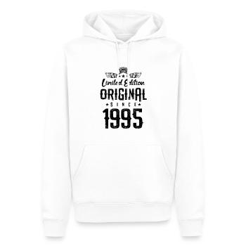 Édition limitée 1995 - Sweat à capuche Premium bio Homme - blanc - Devant - Nico (187cm)