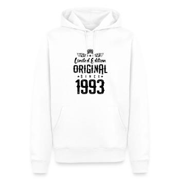 Édition limitée 1993 - Sweat à capuche Premium bio Homme - blanc - Devant - Nico (187cm)