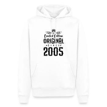 2005 limited edition - Männer Premium Bio Hoodie - Weiß - Vorne - Nico (187cm)