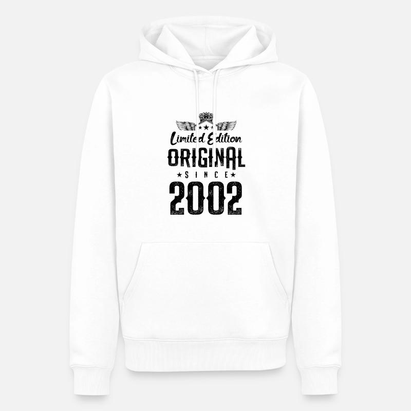 Édition limitée 2002 - Sweat à capuche Premium bio Homme - blanc