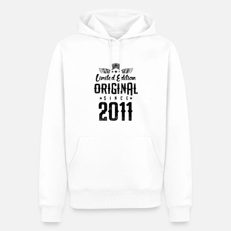 Édition limitée 2011 - Sweat à capuche Premium bio Homme - blanc
