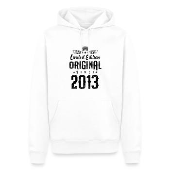 2013 limited edition - Männer Premium Bio Hoodie - Weiß - Vorne - Nico (187cm)