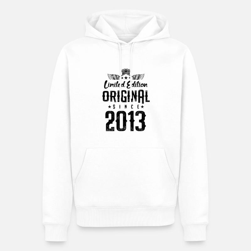 Édition limitée 2013 - Sweat à capuche Premium bio Homme - blanc