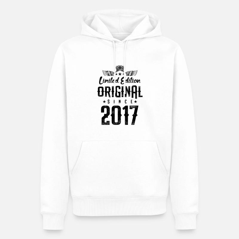 Édition limitée 2017 - Sweat à capuche Premium bio Homme - blanc