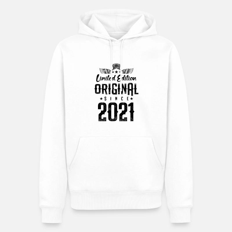 Édition limitée 2021 - Sweat à capuche Premium bio Homme - blanc