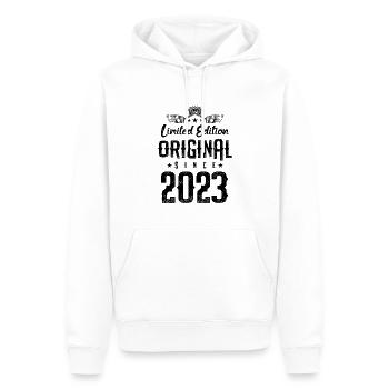 Édition limitée 2023 - Sweat à capuche Premium bio Homme - blanc - Devant - Nico (187cm)