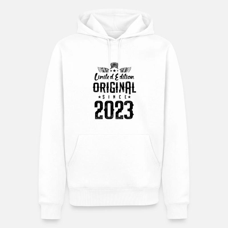 Édition limitée 2023 - Sweat à capuche Premium bio Homme - blanc