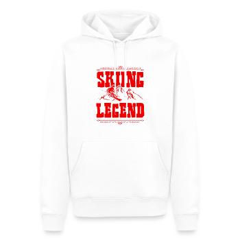 Légende du ski - Sweat à capuche Premium bio Homme - blanc - Devant - Nico (187cm)