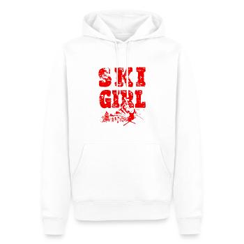 Ski Girl - Sweat à capuche Premium bio Homme - blanc - Devant - Nico (187cm)