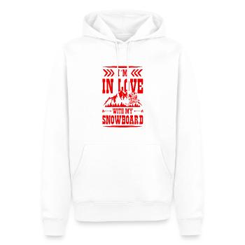 love Snowboarding - Männer Premium Bio Hoodie - Weiß - Vorne - Nico (187cm)