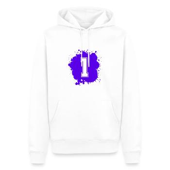 1 nombre d’objets blob - Sweat à capuche Premium bio Homme - blanc - Devant - Nico (187cm)
