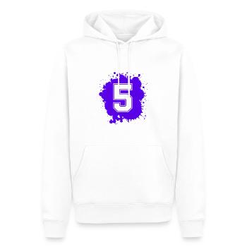 5 Number of blobs - Men’s Premium Organic Hoodie - white - Front - Nico (187cm)