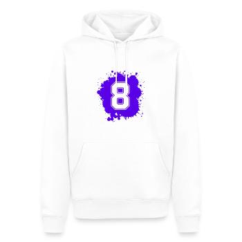 8 Nombre d’objets blob - Sweat à capuche Premium bio Homme - blanc - Devant - Nico (187cm)