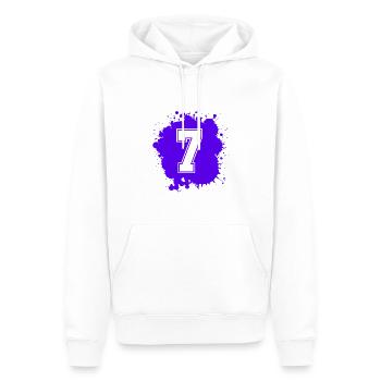 7 Nombre d’objets blob - Sweat à capuche Premium bio Homme - blanc - Devant - Nico (187cm)